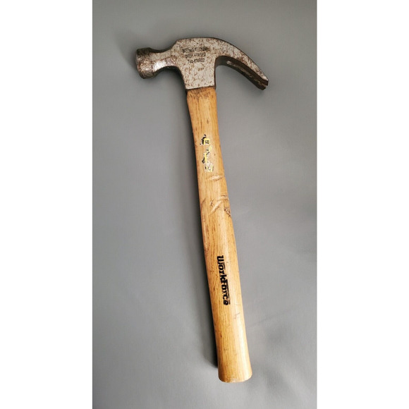 Vintage Workforce 7 Oz Genuine Hickory Claw Hammer 676-922 Drop Forged - Picture 1 of 3